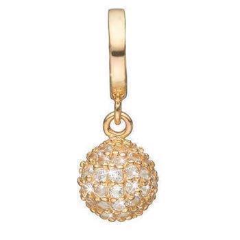 Christina Sparkling World charm – forgyldt sølv, 6 mm til Classic læderarmbånd
